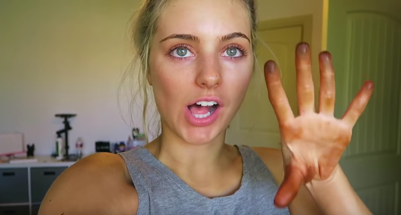 tanned hands